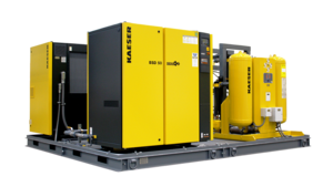 Paquete de aire comprimido sobre skid